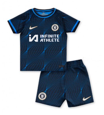 Chelsea babykläder Bortatröja barn 2023-24 Korta ärmar (+ Korta byxor)
